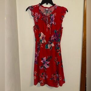 Old Navy Red Floral Sundress Size Small